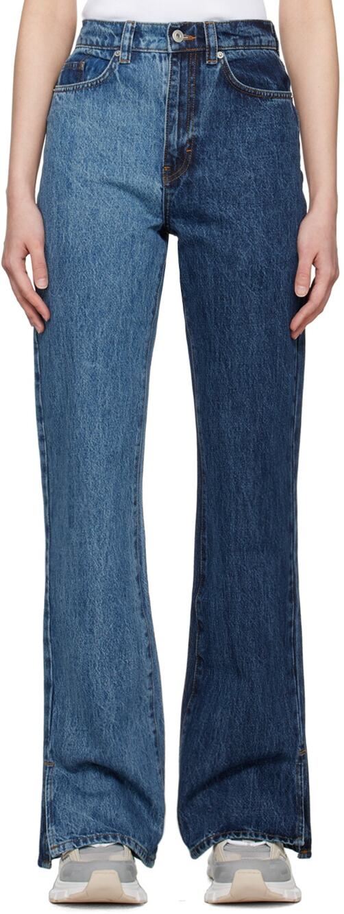 Axel Arigato Two Tone Blue Ryder Denim Jeans Size 28